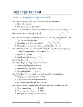Luyện tập Xác suất